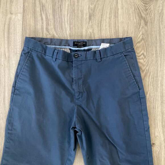 Banana Republic Pants Men's 36 x 32 Aiden Chino Trousers Flat Front - READ - Picture 4 of 11